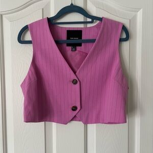 Vero Moda Pink Pinstripe Vest